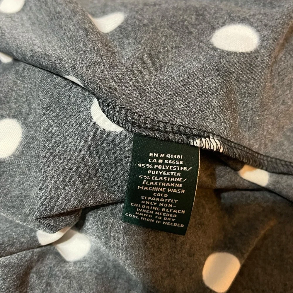 Ralph Lauren Black & White Polka Dot Midi Sleeveless Dress Belted Women’s Size 2 - Picture 10 of 11